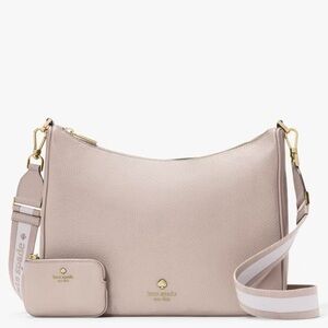 Kate Spade Cozy Gray Shoulder Bag with Gold Details
